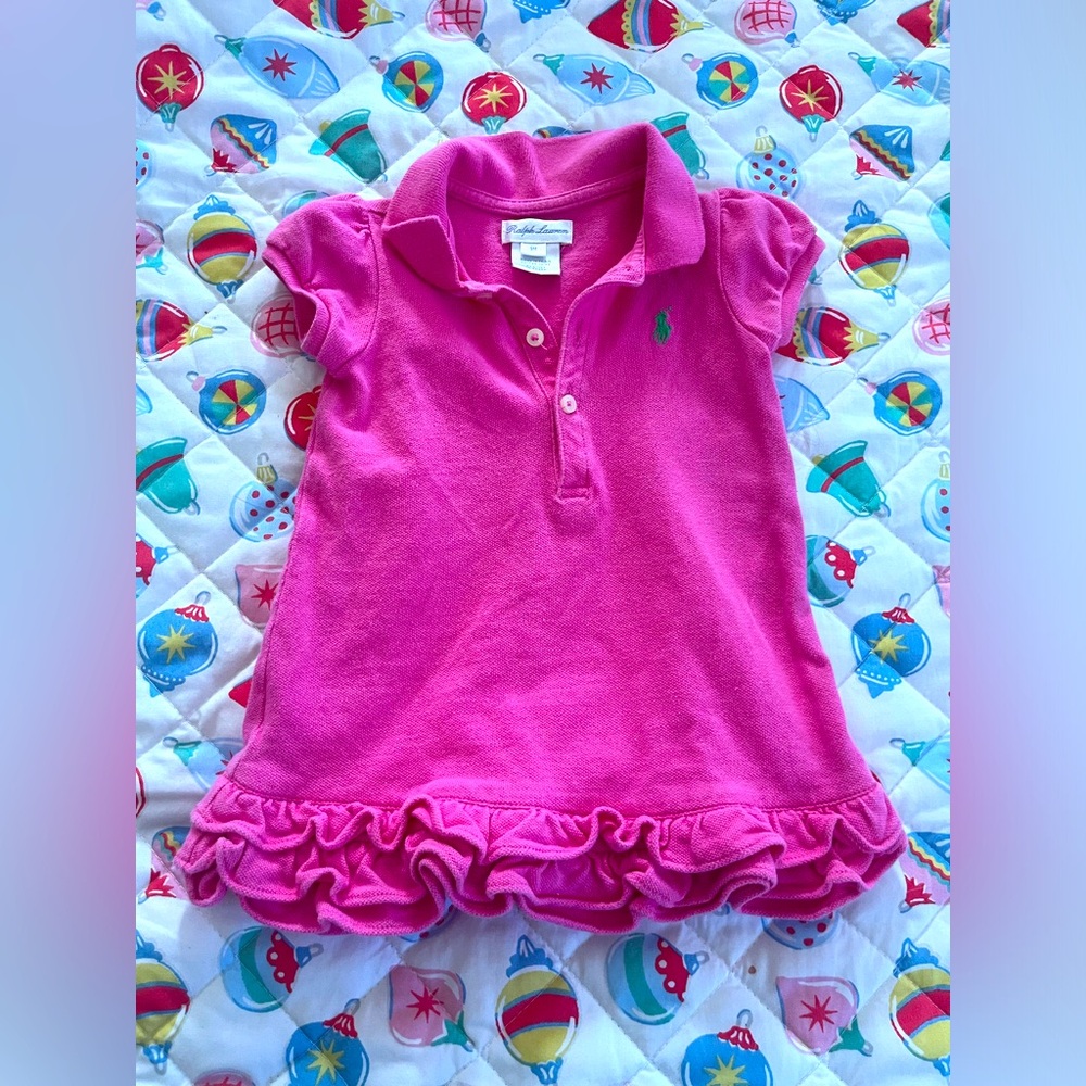 Ralph Lauren baby dress ruffle 9 months
